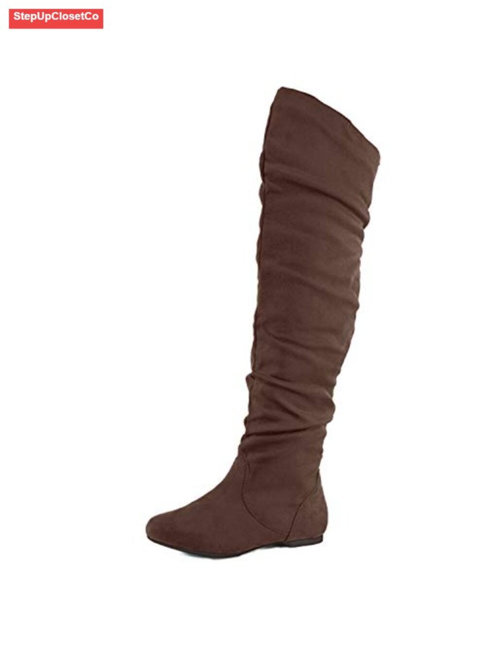 Suede Knee-High Snow Boots Insulated Winter Wedge Heel
